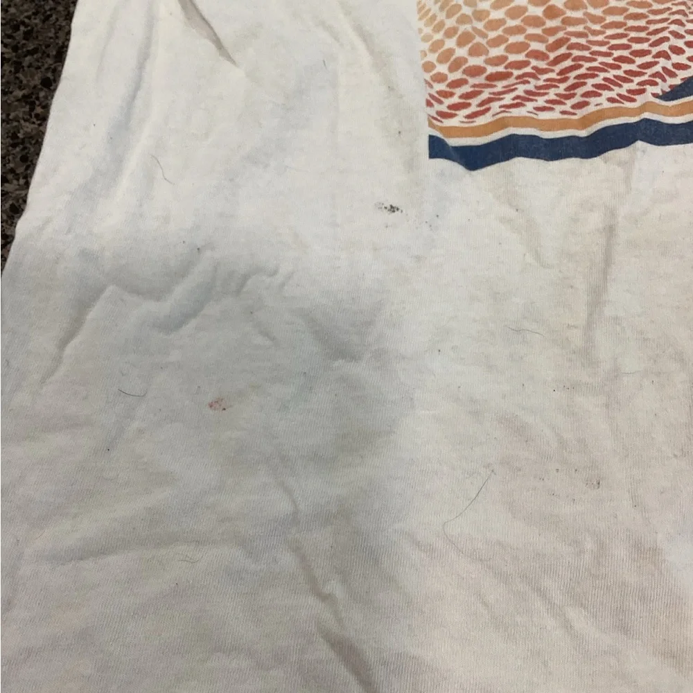 Nintendo White Tee with Green Blue Red and Orange N64 Logo